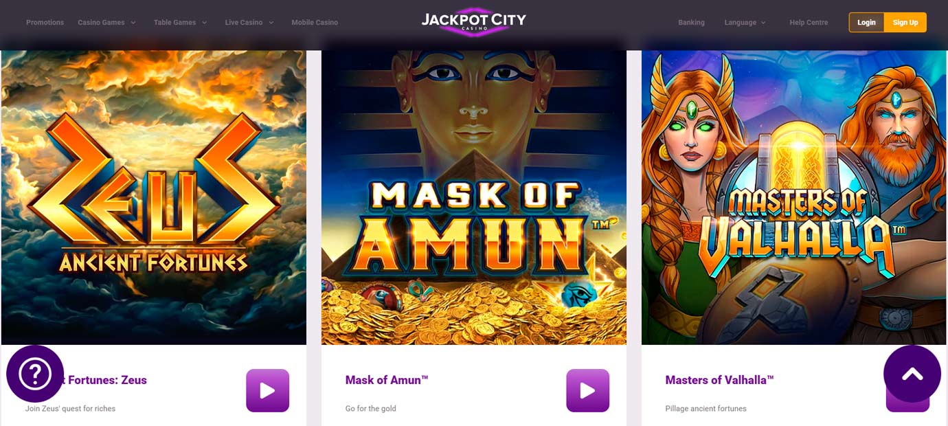 Jackpot City Casino Games
