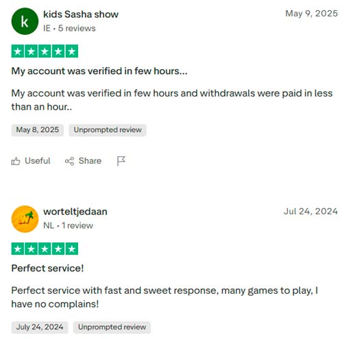 Trustpilot reviews insight Evospin casino